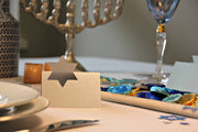 The KitCut Decorations Pack of 10 Star of David Place Cards - Blue or Silver