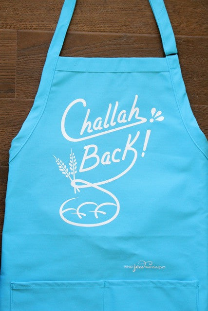 What Jew Wanna Eat Aprons Challah Back Apron - Turquoise