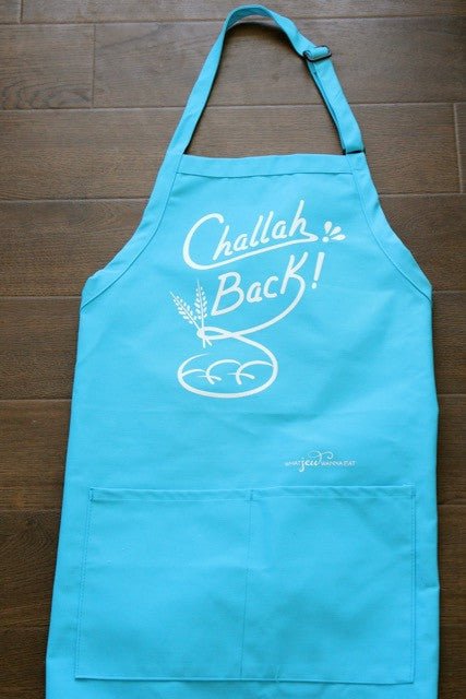 What Jew Wanna Eat - Challah Back Apron - Turquoise - ModernTribe