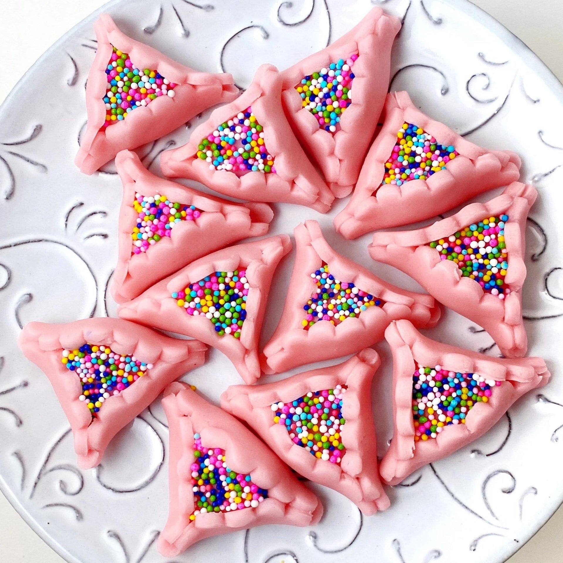 Marzipops Food Marzipan Sprinkle Pink Hamantaschen