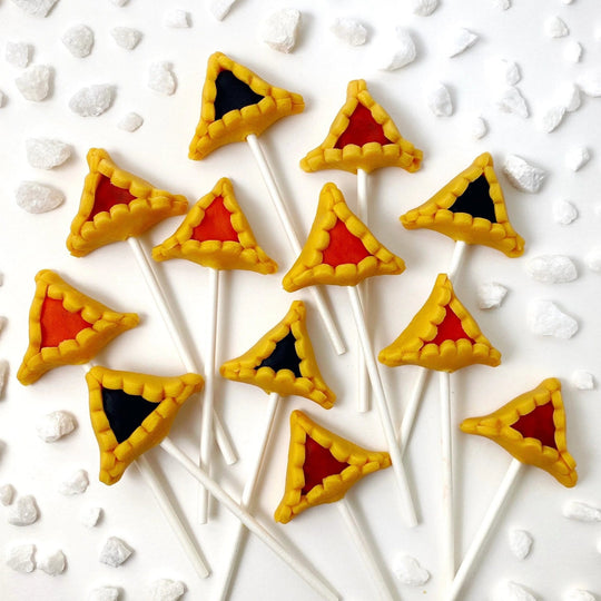 Hamantaschen Marzipan Pops