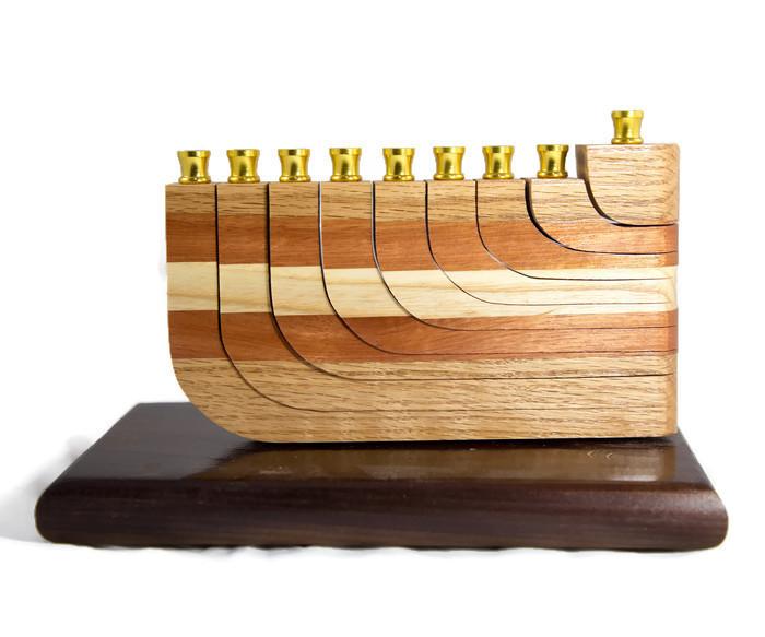 Naturally Wood Creations - Mixed Wood Menorah - ModernTribe