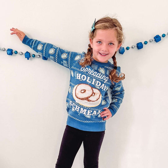 Kids Spreading Holiday Schmear Sweater by Tipsy Elves + ModernTribe (Sizes XS - XL)
