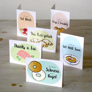 Chai and Home Card Jewish Noshery Greeting Cards, Set of 6