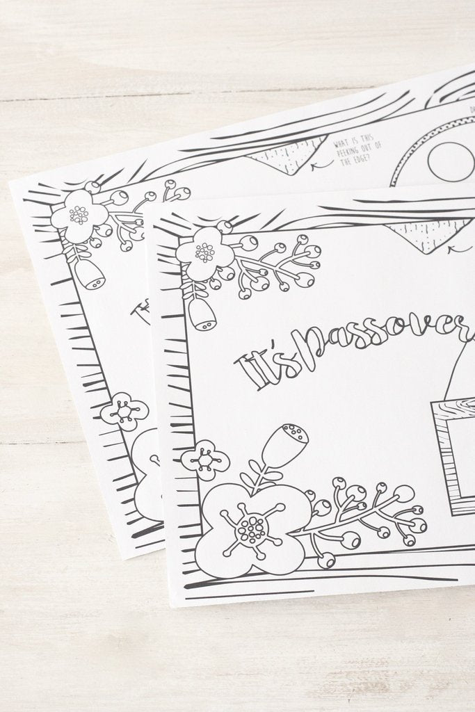 Chai and Home - Passover Coloring Placemats - ModernTribe