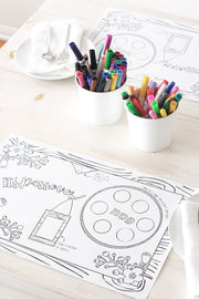 Chai and Home Placemat Default Passover Coloring Placemats