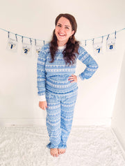 Sara's Prints Pajamas Hanukkah Fair Isle Pajamas - (Adults Unisex Sizes XS - XL)