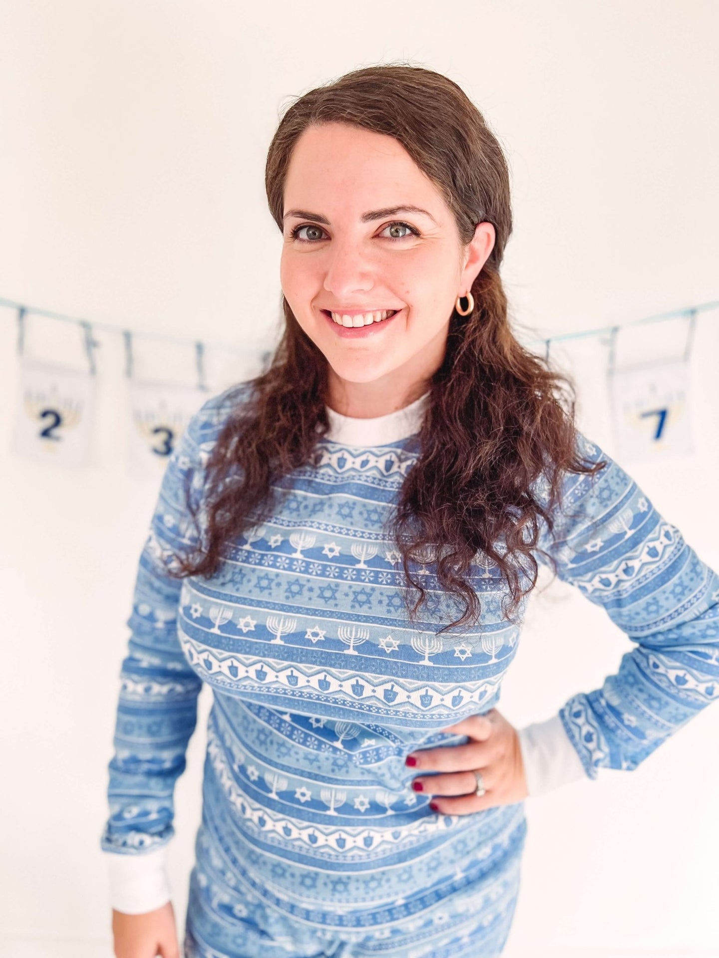 Sara's Prints Pajamas Hanukkah Fair Isle Pajamas - (Adults Unisex Sizes XS - XL)