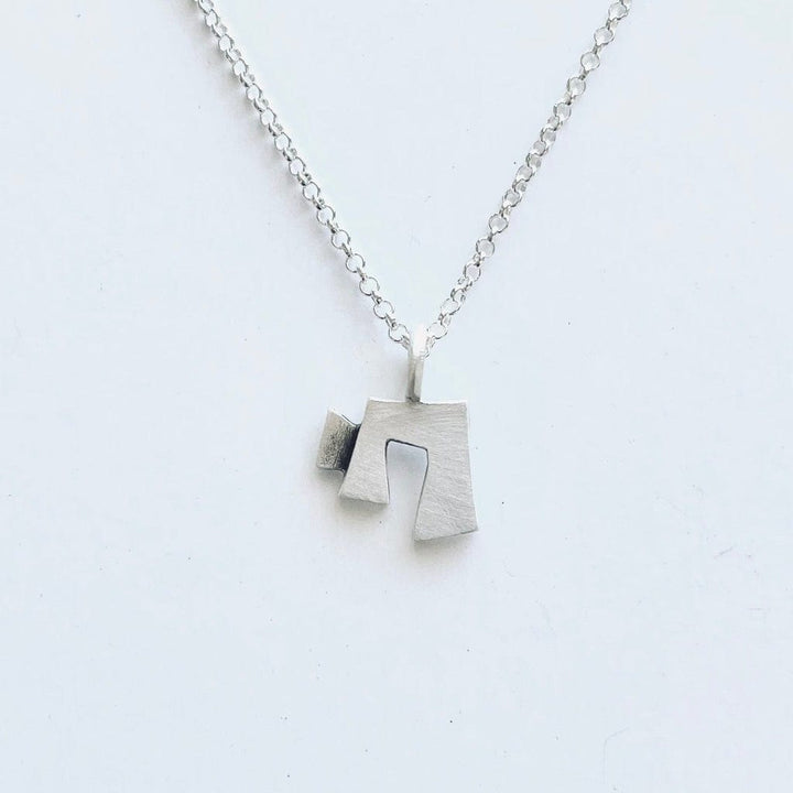 Emily Rosenfeld Necklaces Silver Little Chai Necklace with Choice of Gem Stone