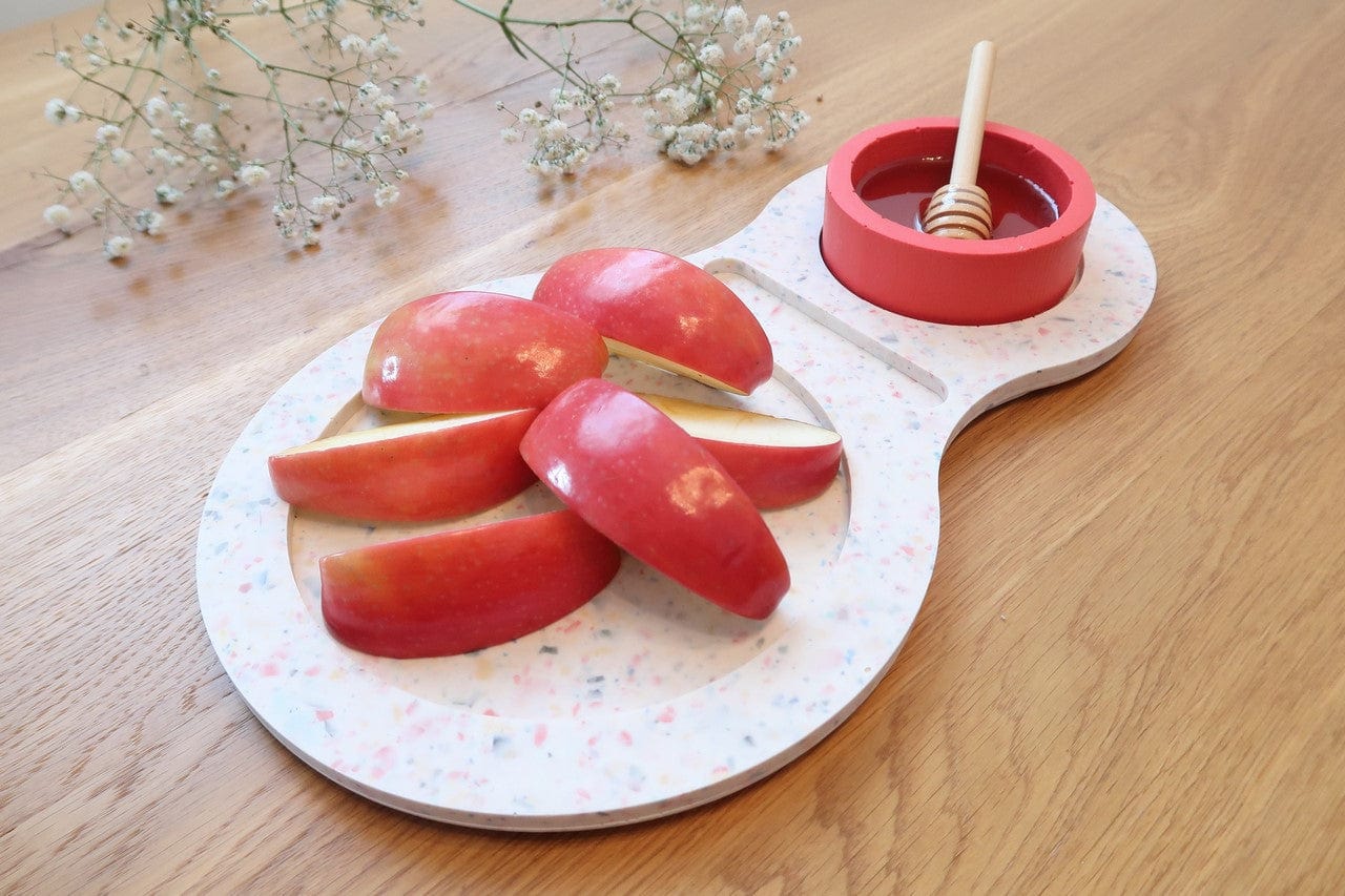Mickala Design Honey Dishes red apple and honey dish
