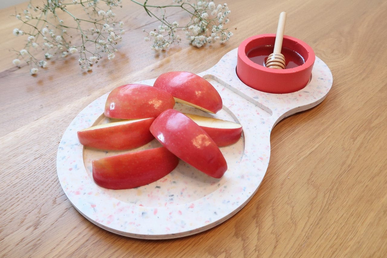 Israel Museum - Handmade Apple and Honey Dish - Red - ModernTribe