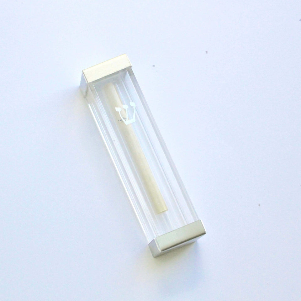 Mazel Tov Designs - Fill - Your - Own Wedding Shards Mezuzah - Silver - ModernTribe