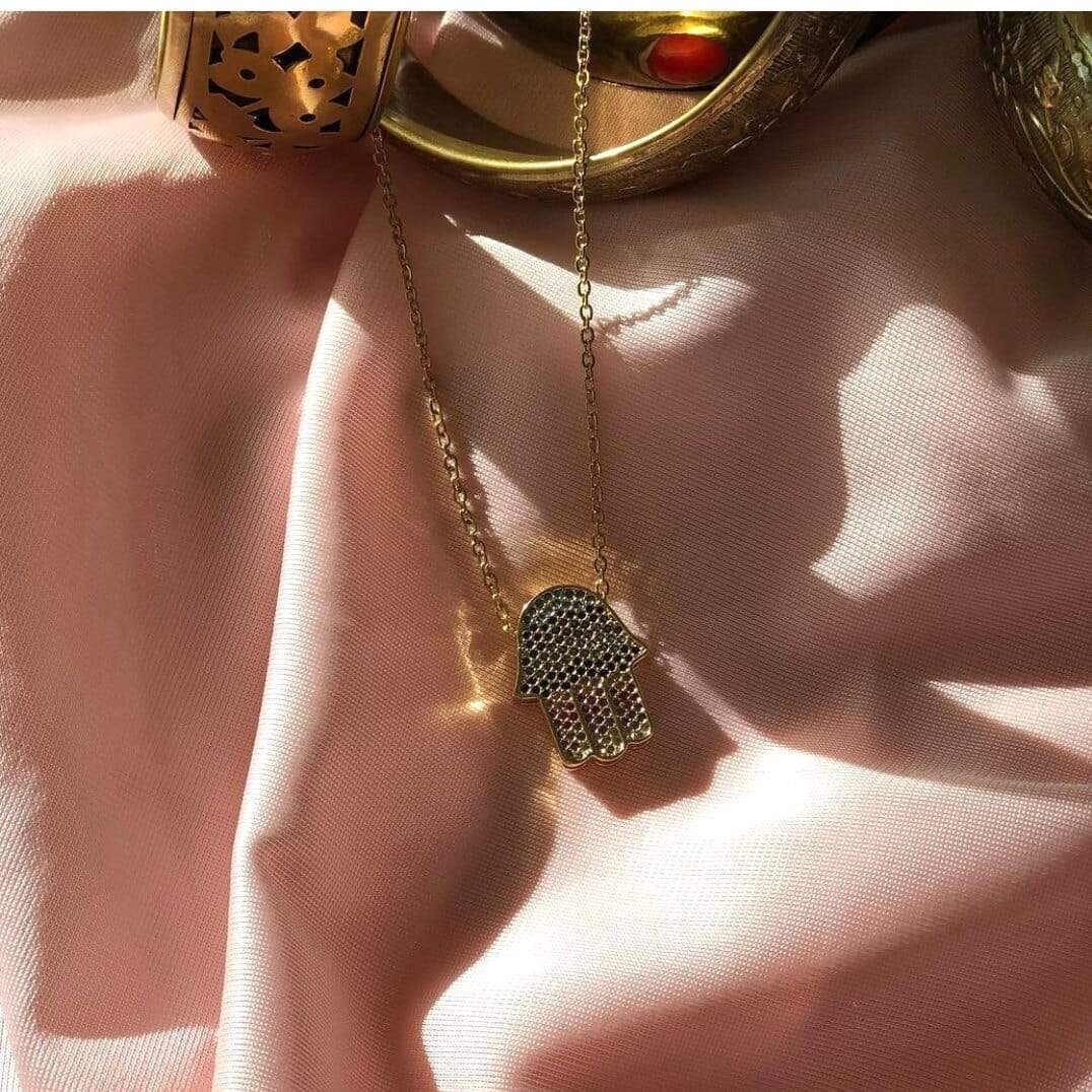 Hamsa Alek - Jeweled Hamsa Necklace - ModernTribe