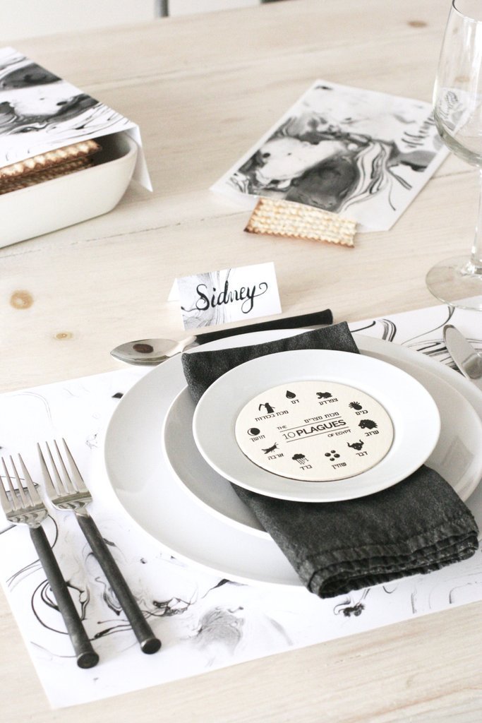 Chai and Home - Marble Passover Seder Set - ModernTribe