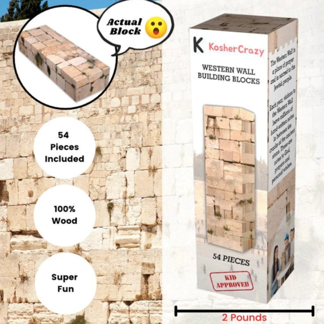 KosherCrazy - Western Wall Building Blocks® Game - ModernTribe