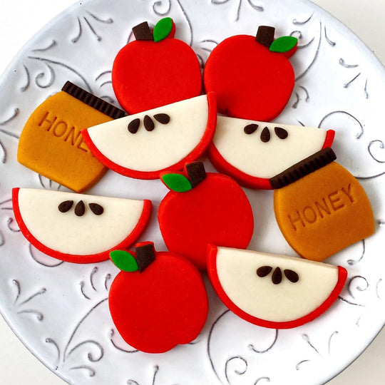 Marzipan Apples and Honey Tiles