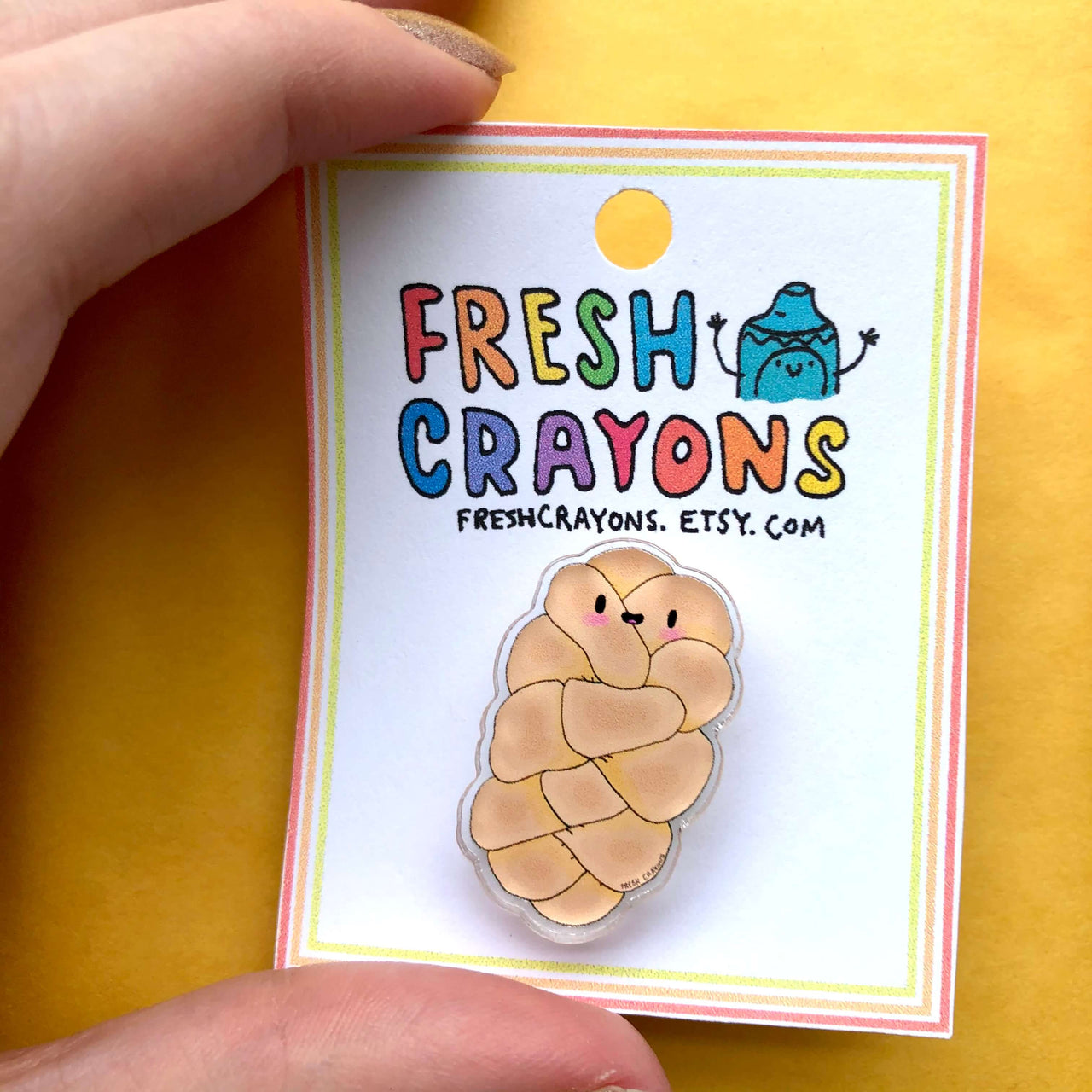 Fresh Crayons - Challah Acrylic Pin by Fresh Crayons - ModernTribe