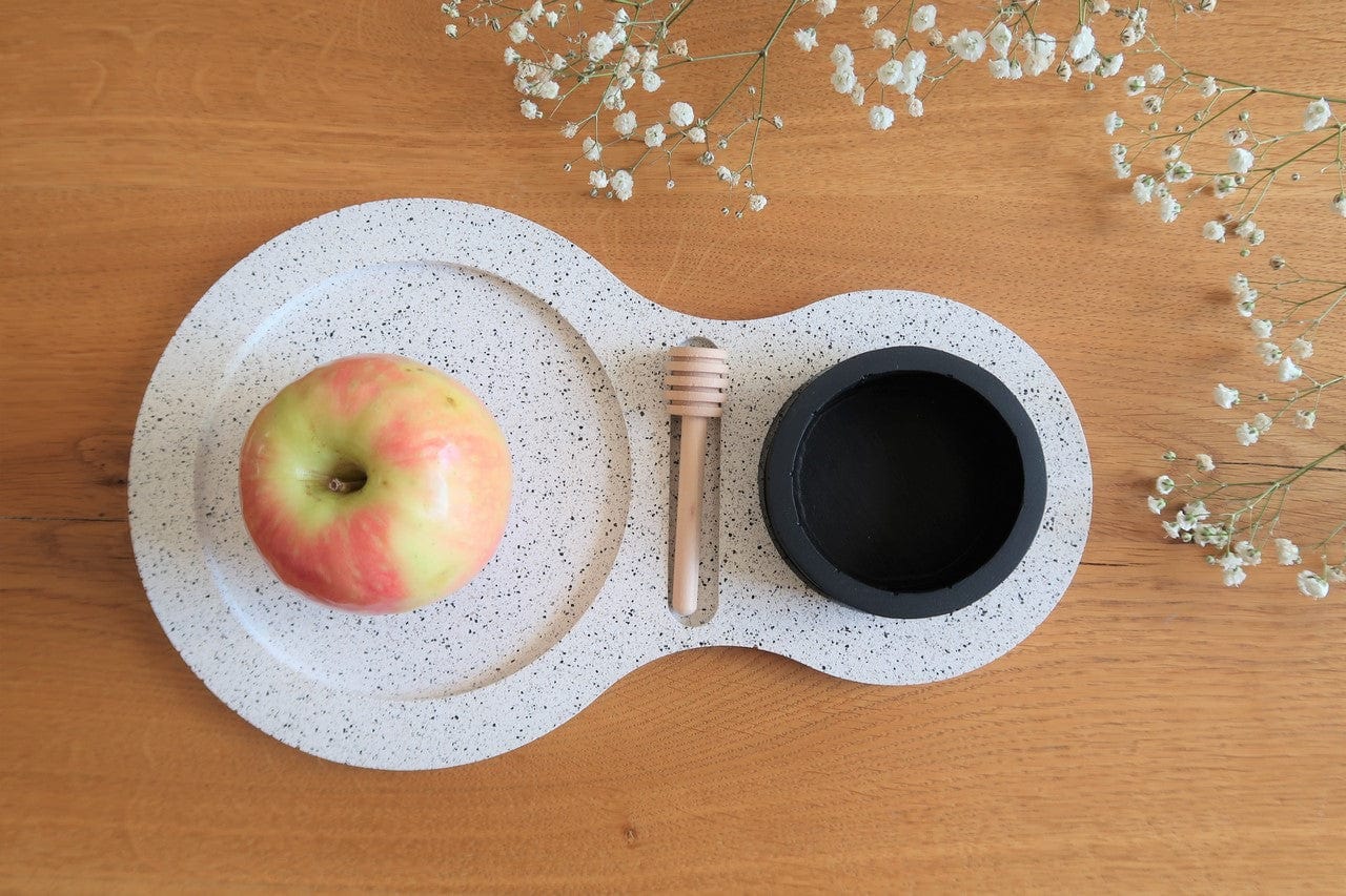 Israel Museum - Handmade Apple and Honey Dish - Black - ModernTribe