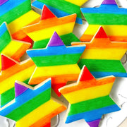 Marzipops Food Marzipan Rainbow Pride Star of David Tiles