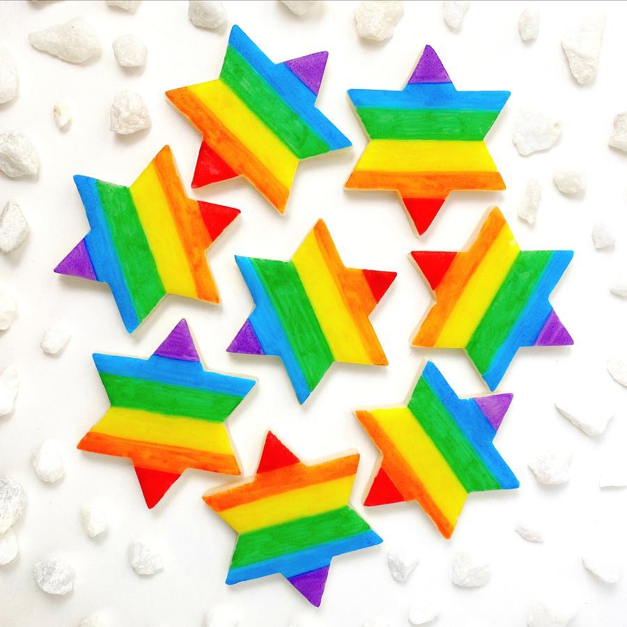 Marzipops - Marzipan Rainbow Pride Star of David Tiles - ModernTribe