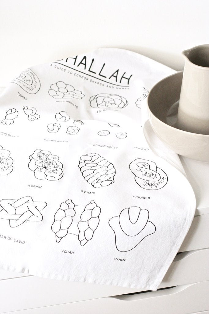 Chai and Home Challah Accessory Challah Shapes Kitchen Towel / Challah Cover