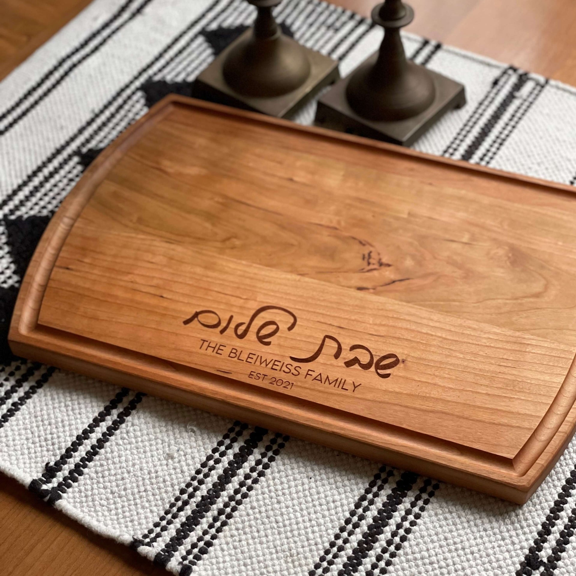 Cutting Board - Maple Board with Handle - Bar Size - Personalized Gallery