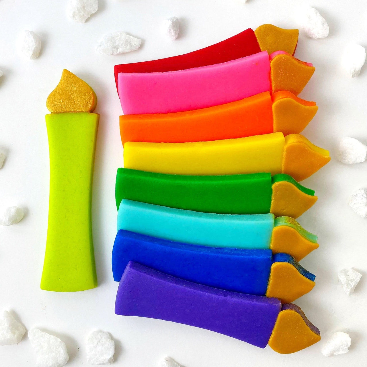 Marzipops - Marzipan Rainbow Hanukkah Candles - ModernTribe