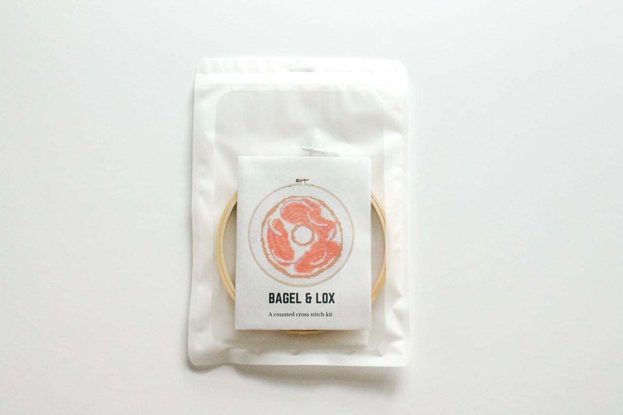 Michigan Craft Co. - Bagel & Lox Cross Stitch Kit - ModernTribe