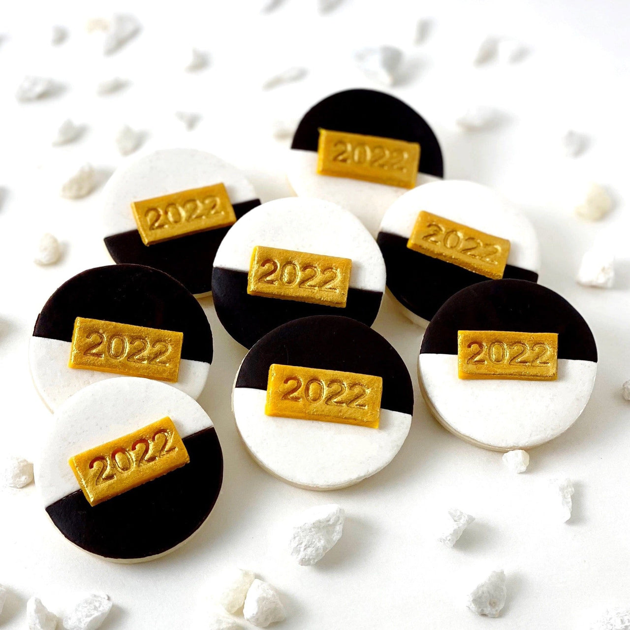 Marzipops - Marzipan 2022 New Year's Black & White Cookies - ModernTribe