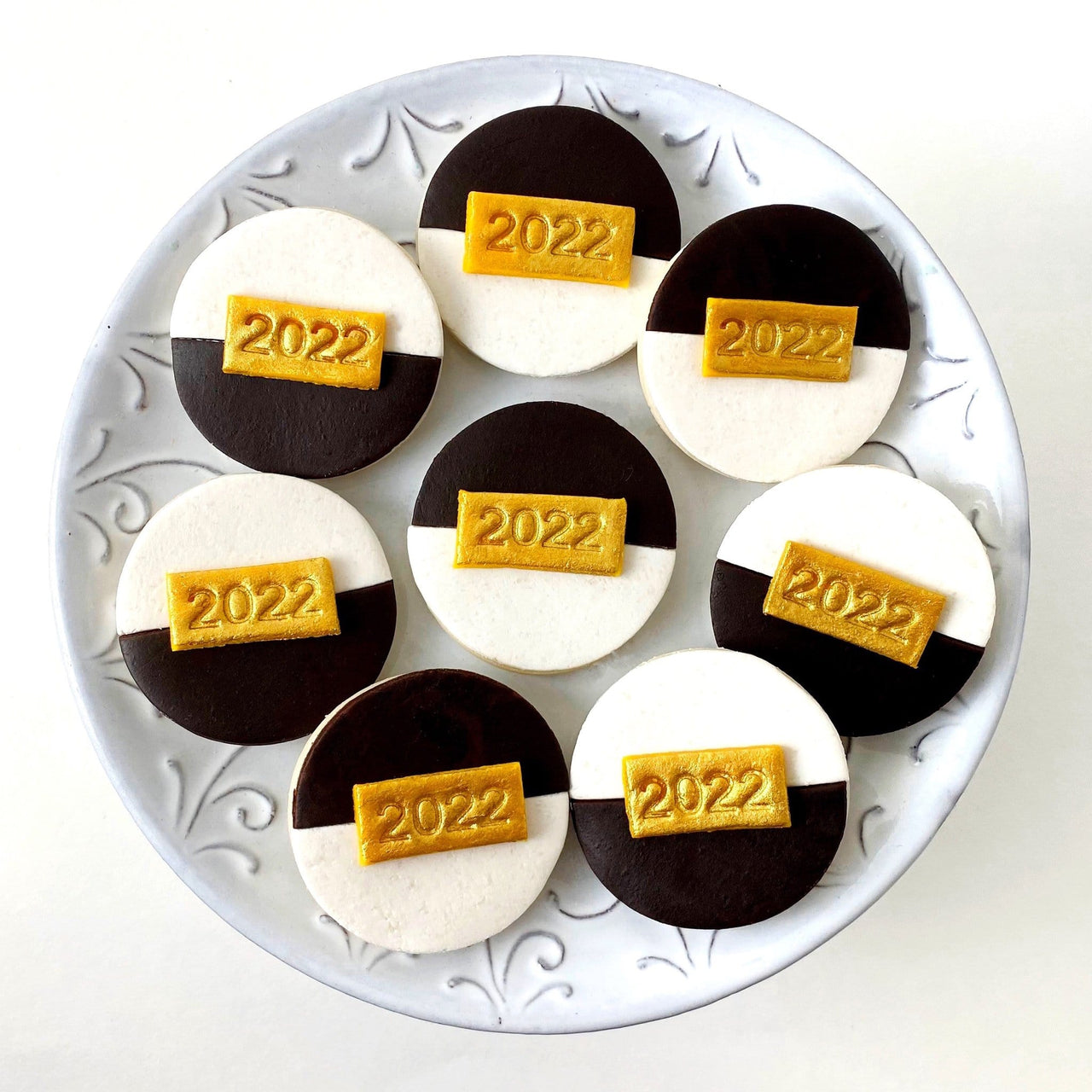 Marzipops - Marzipan 2022 New Year's Black & White Cookies - ModernTribe