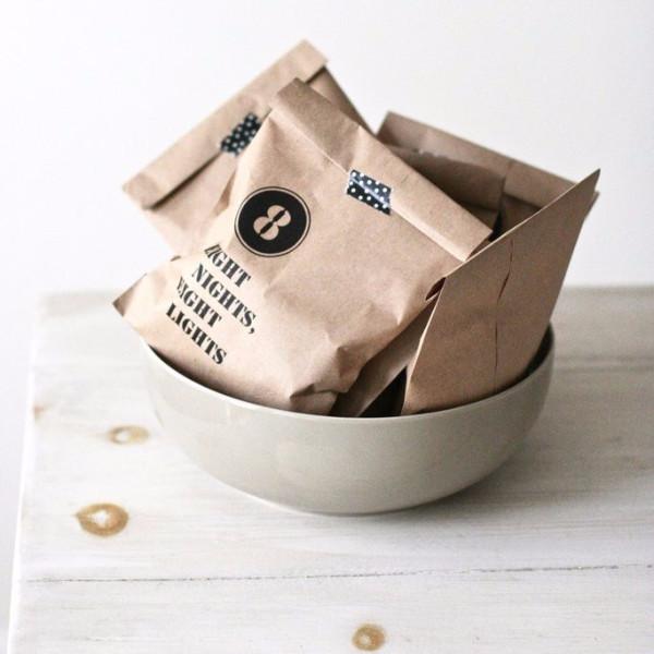 Chai and Home - Hanukkah Countdown Bags - Set of 8 - ModernTribe