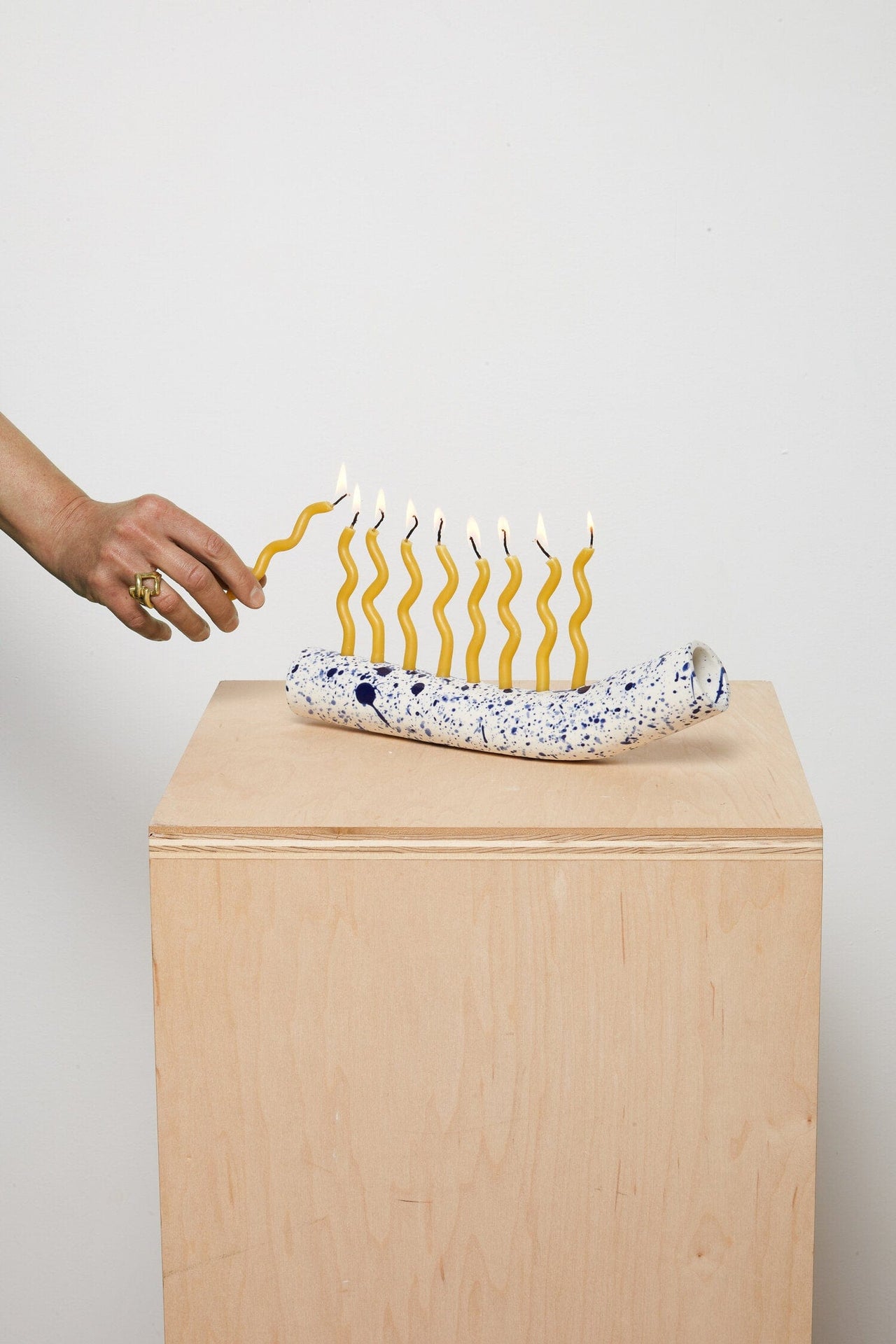 Julia Elsas - Splatter Menorah by Julia Elsas, Medium - ModernTribe