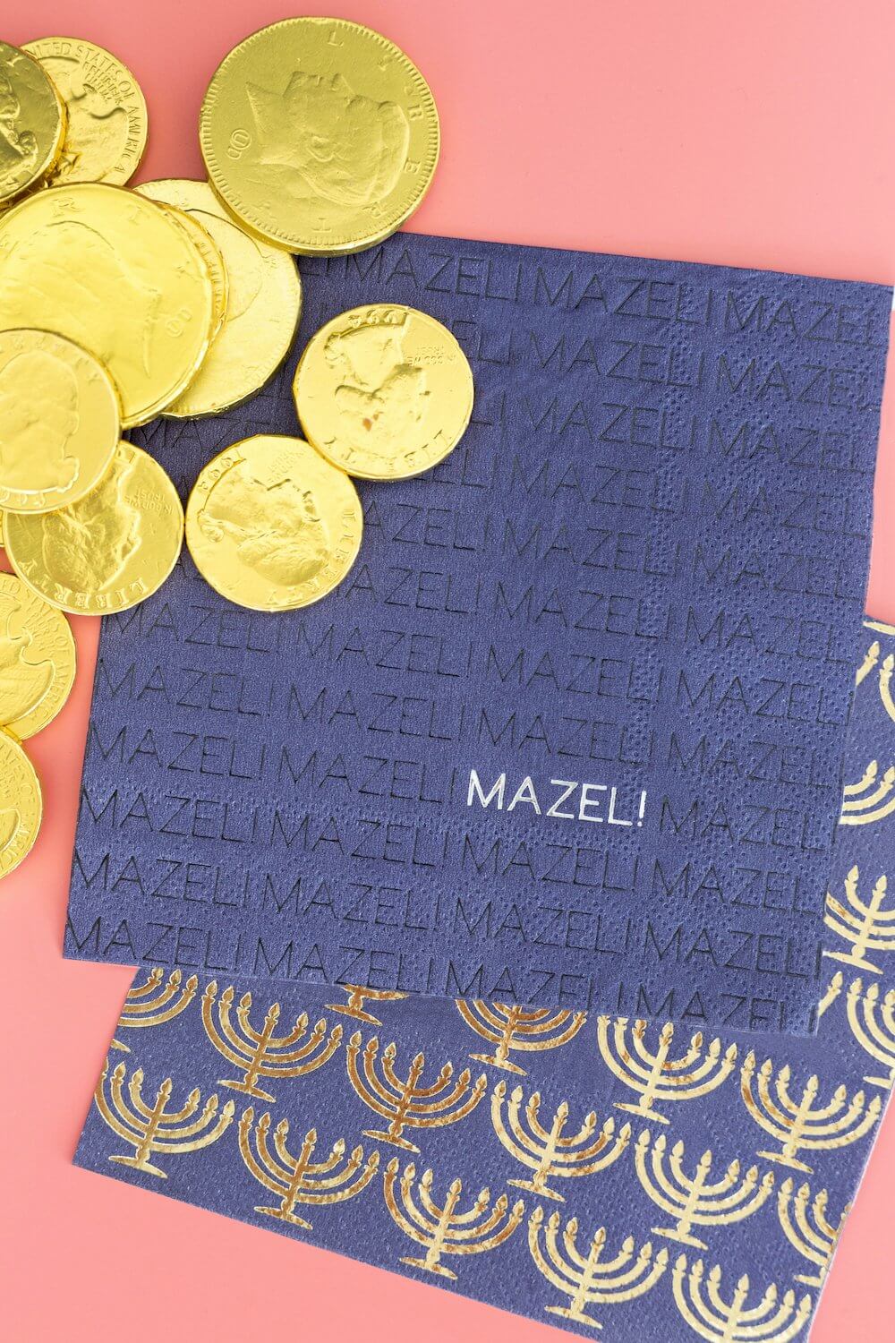 Jollity - Navy Mazel Cocktail Napkins - Set of 20 - ModernTribe