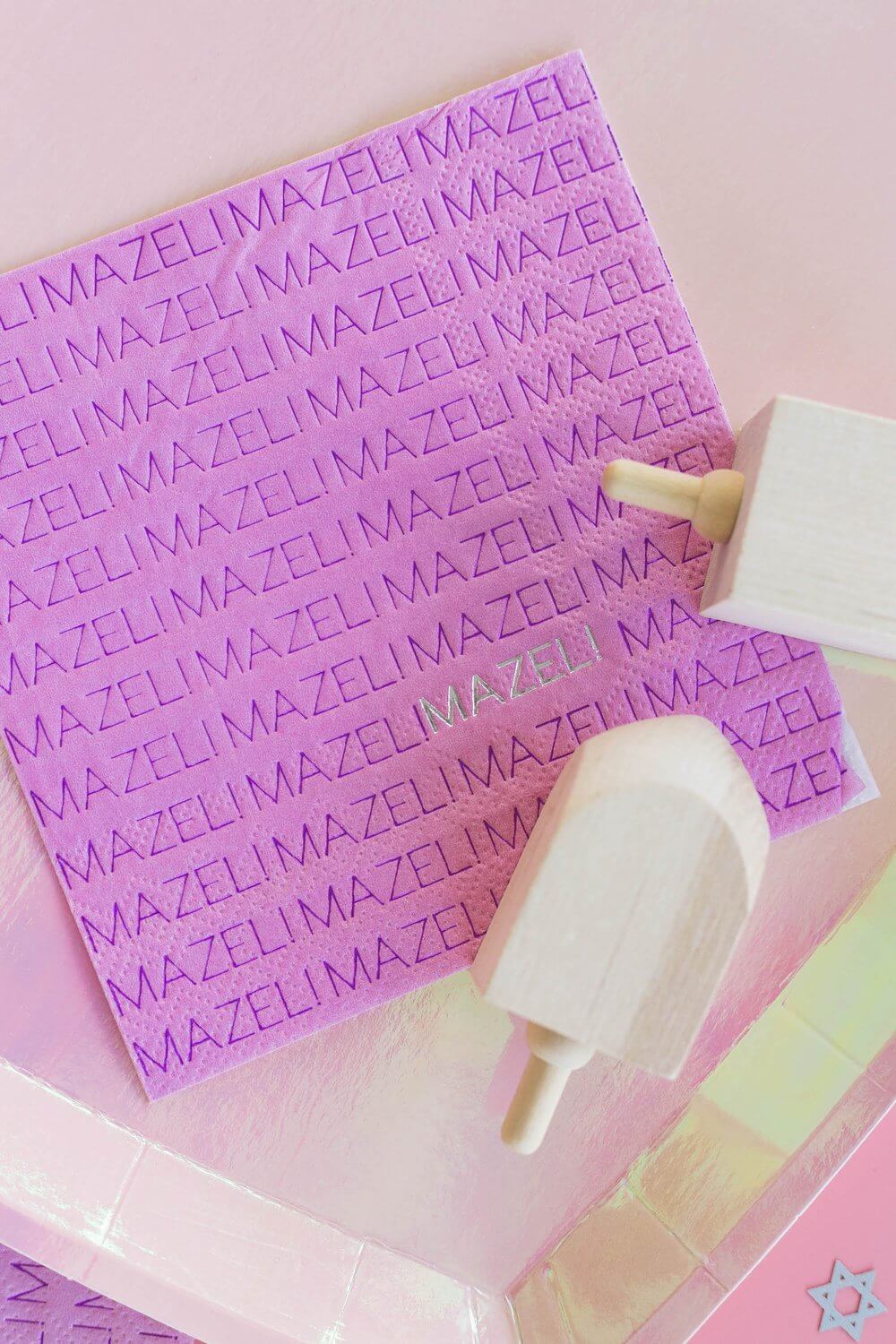 Jollity - Pink Mazel Cocktail Napkins - Set of 20 - ModernTribe