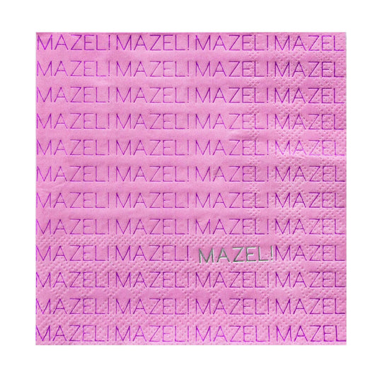 Pink Mazel Cocktail Napkins - Set of 20