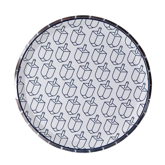 Dreidel Dinner Disposable Plates - Set of 8