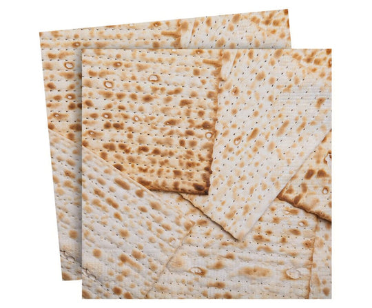 Paper Matzah Printed Napkins - Set of 20
