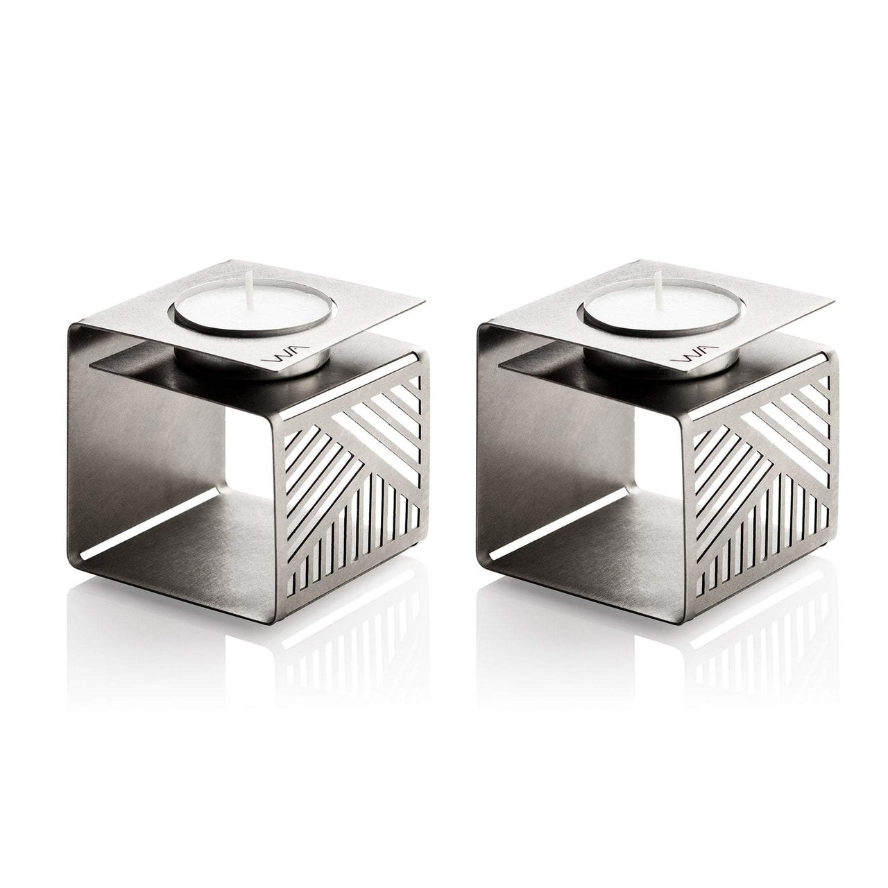 Studio Wallaby - Klara Shabbat Candlesticks Set by Studio Wallaby - Steel - ModernTribe