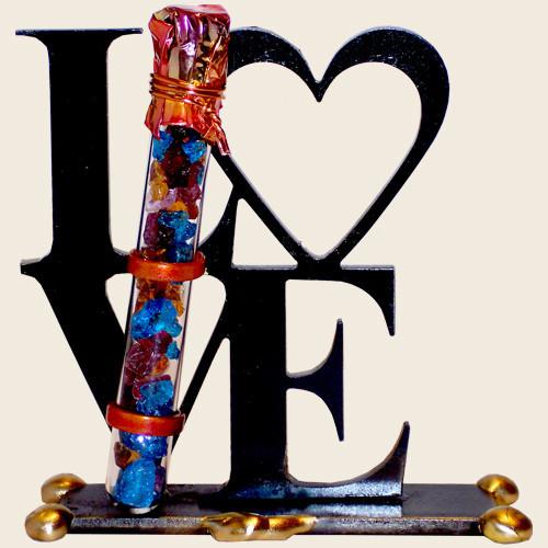 Gary Rosenthal - Laser Cut LOVE Sculpture With Shards Tube by Gary Rosenthal - ModernTribe