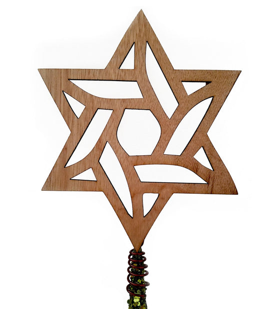 Laser Cut Star of David Tree Topper