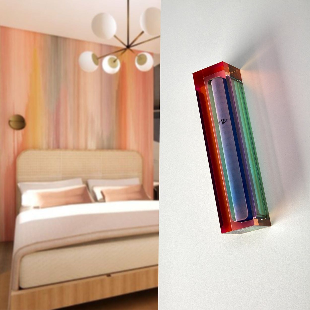 Apeloig Collection - Acrylic Rainbow Mezuzah - ModernTribe