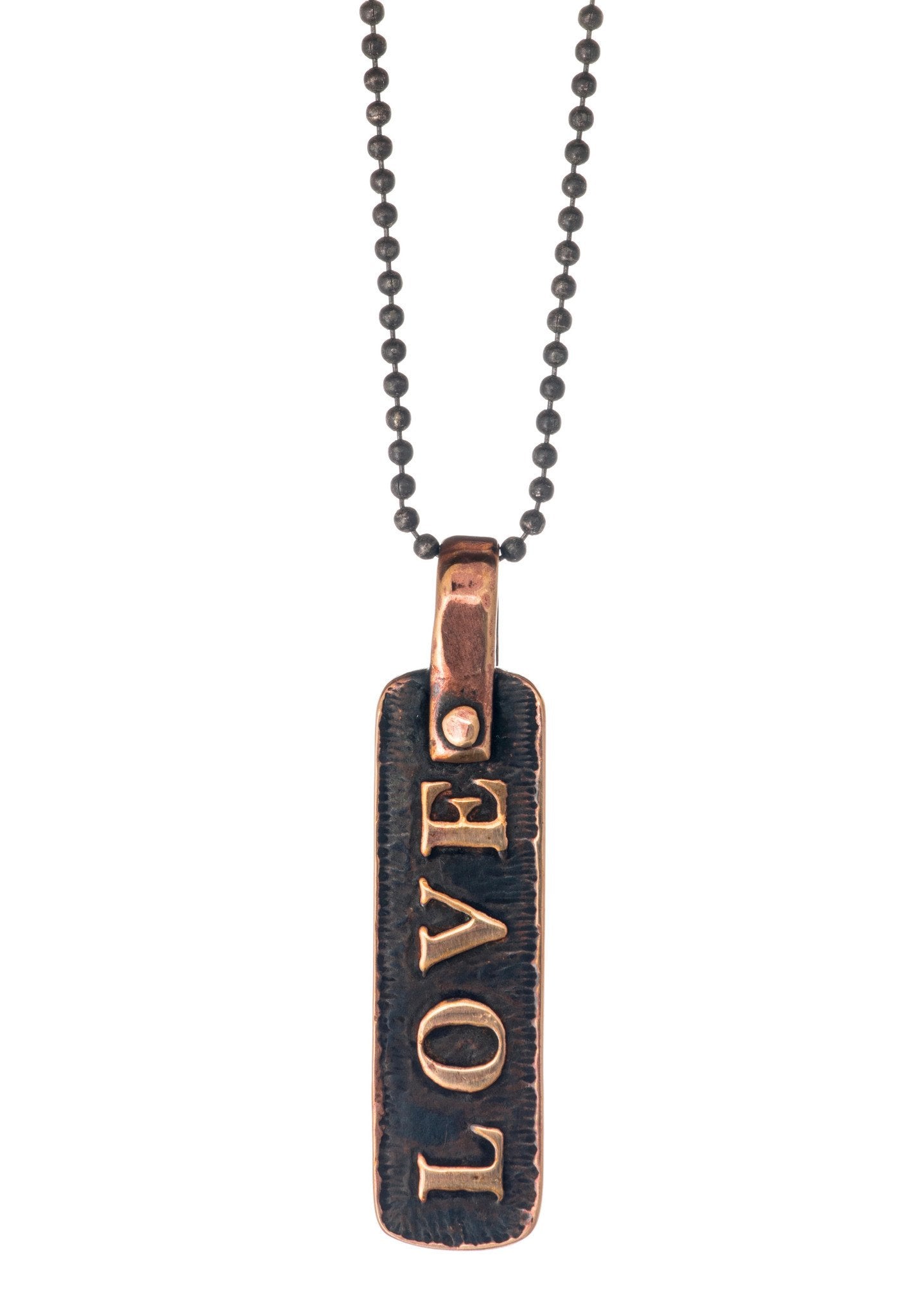 Hebrew love sale necklace