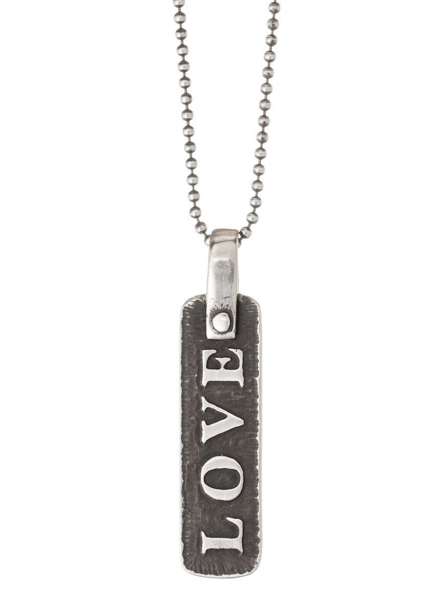 Marla Studio Necklaces Silver / Chain / 18" Love (Ahava) Hebrew Necklace by Marla Studio - Silver or Bronze