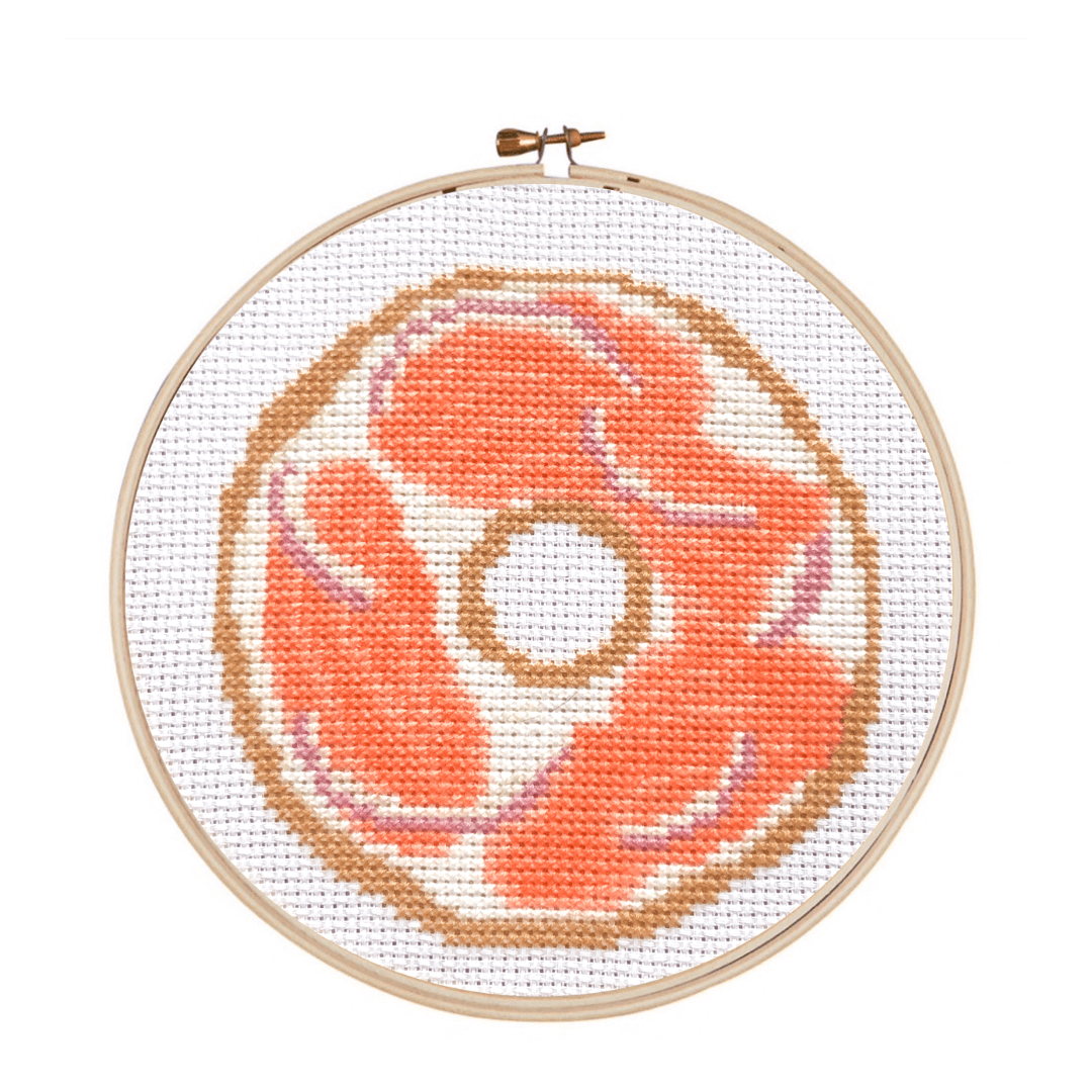 Michigan Craft Co. - Bagel & Lox Cross Stitch Kit - ModernTribe