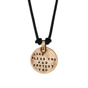 Marla Studio Necklaces Bronze / Cord / 16" Lord Bless You and Protect You Necklace by Marla Studio - Silver or Bronze