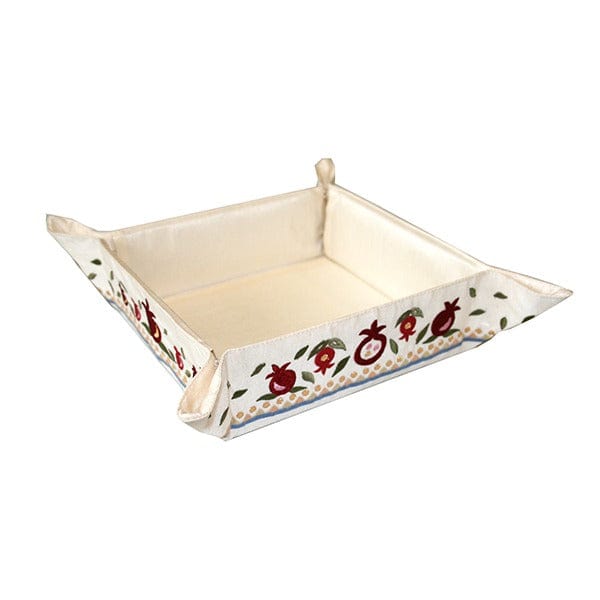 Yair Emanuel - Matzah Folding Basket with Pomegranate Embroidery - ModernTribe