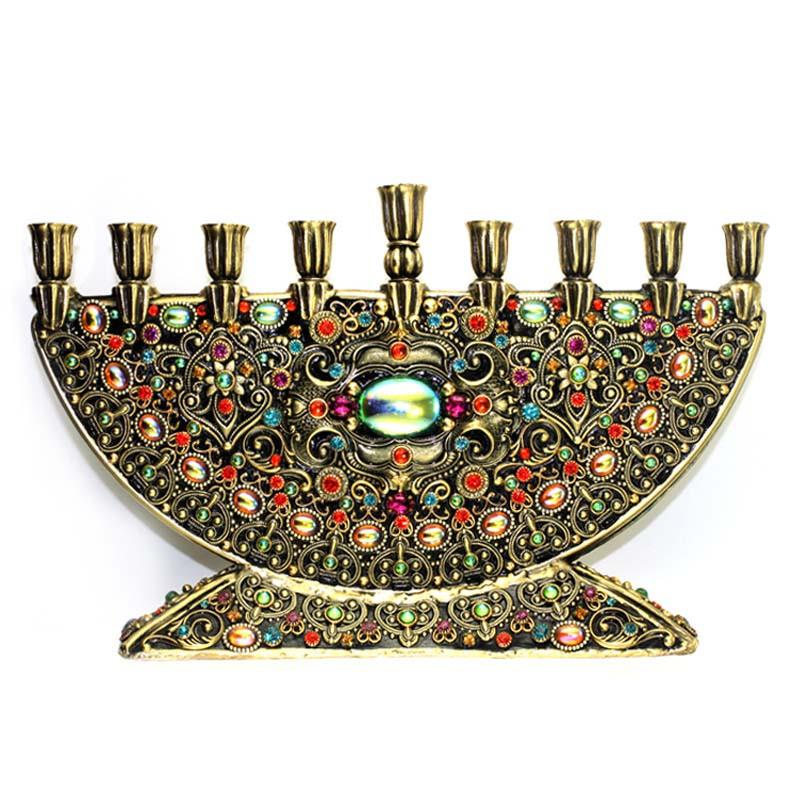 Michal Golan - Michal Golan Handmade Bright Crystal Menorah - ModernTribe