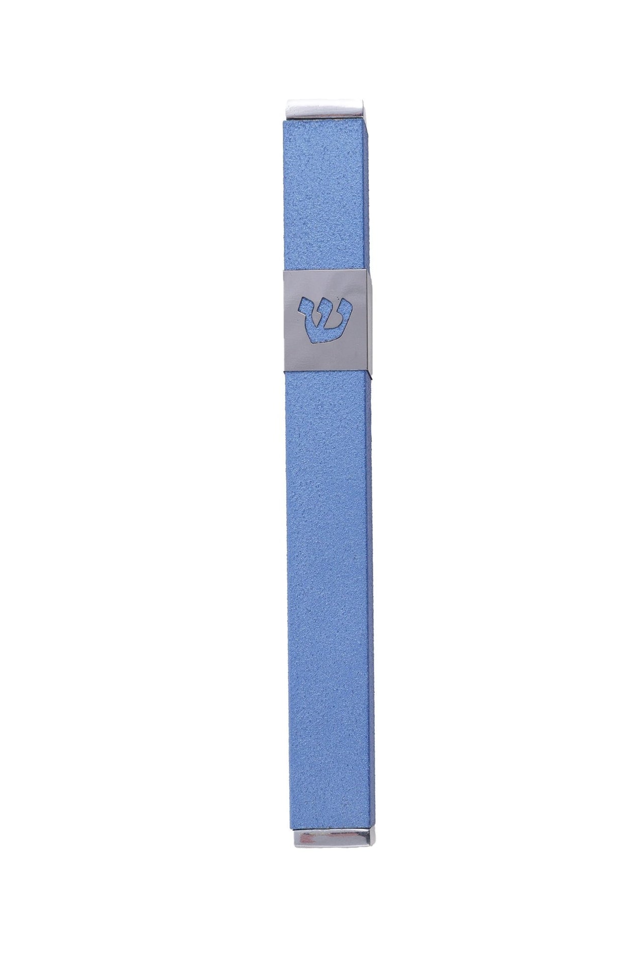 Yair Emanuel - Stainless Steel Light Blue Mezuzah by Yair Emanuel - ModernTribe