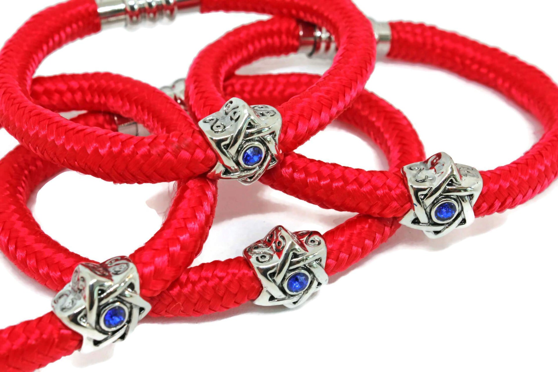 My Tribe by Sea Ranch Jewelry Bracelets 7" / Red Swarovski Star of David Red Bendel Bracelet
