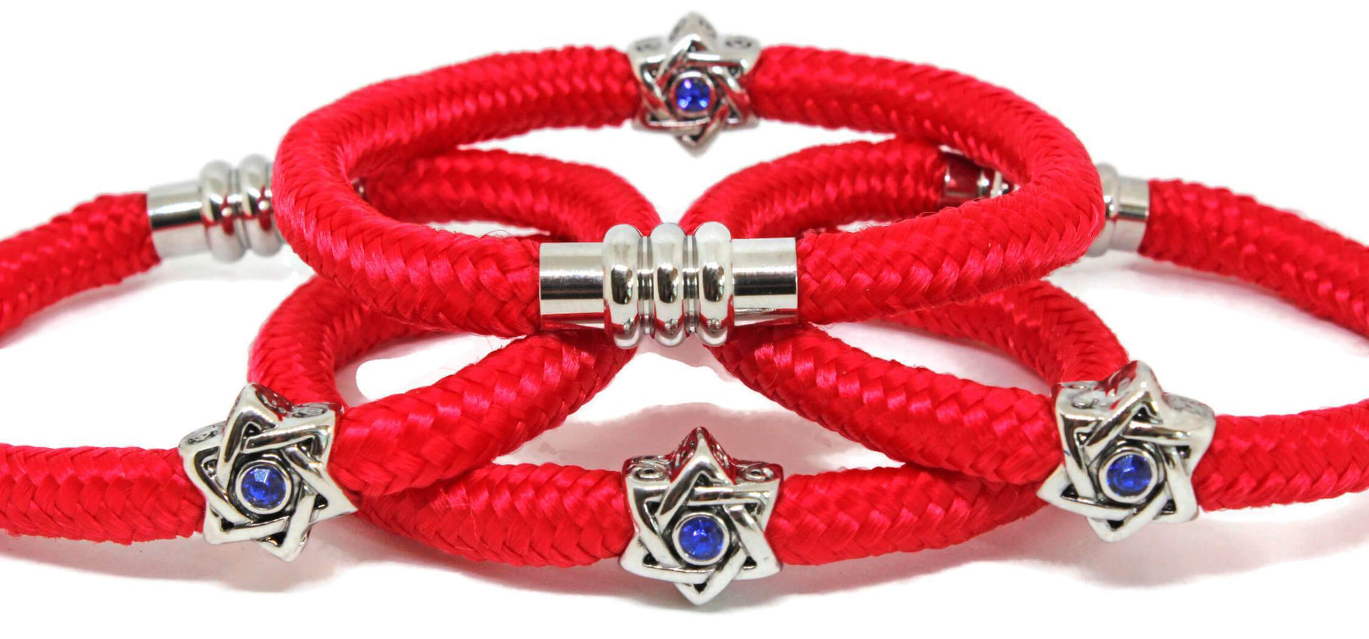 My Tribe by Sea Ranch Jewelry Bracelets 7" / Red Swarovski Star of David Red Bendel Bracelet